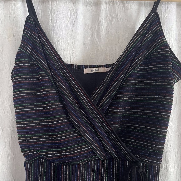 Francesca's Festive Sparkly Striped Dress - Picture 3 of 9